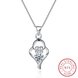 Wholesale Fashion 925 Sterling Silver Geometric CZ Necklace TGSSN051