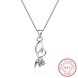 Wholesale Trendy 925 Sterling Silver Geometric CZ Necklace TGSSN052