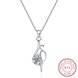 Wholesale Fashion 925 Sterling Silver Geometric CZ Necklace TGSSN054