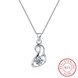 Wholesale Trendy 925 Sterling Silver Geometric CZ Necklace TGSSN058