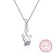 Wholesale Fashion 925 Sterling Silver Geometric CZ Necklac TGSSN061