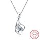 Wholesale Trendy 925 Sterling Silver CZ Necklace Free Shipping TGSSN064