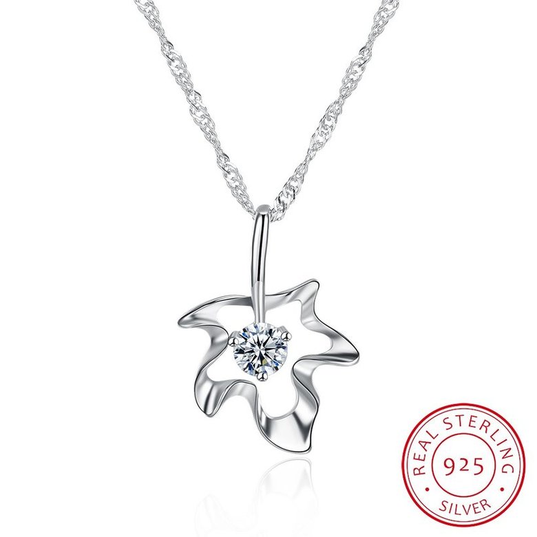 Wholesale 2018 New Style 925 Sterling Silver CZ Necklace TGSSN067