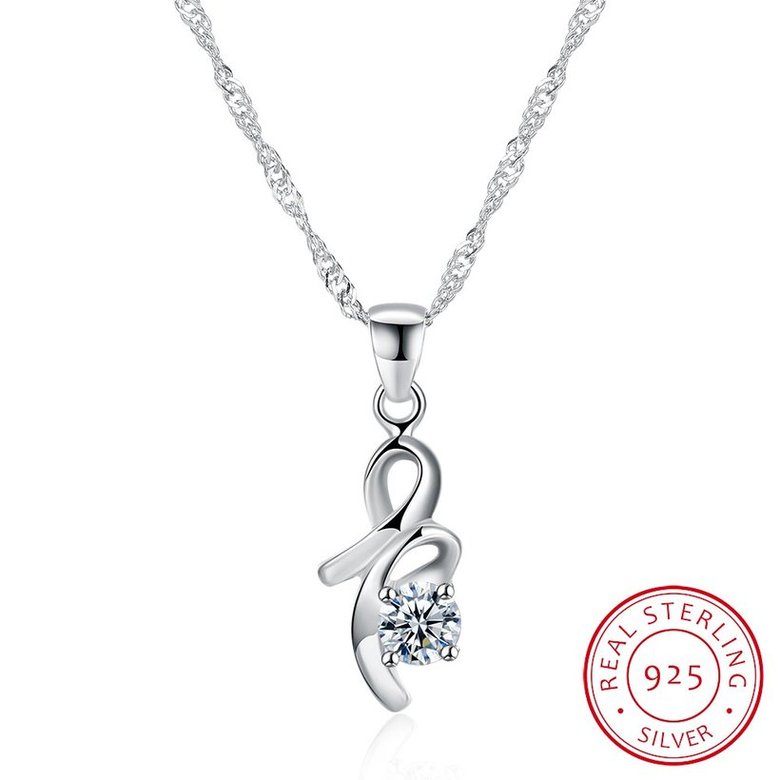 Wholesale Fashion Style 925 Sterling Silver CZ Necklace TGSSN071