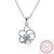 Wholesale 2018 Style 925 Sterling Silver Flower CZ Necklace TGSSN077