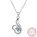 Wholesale Good Quality 925 Sterling Silver CZ Necklace TGSSN081