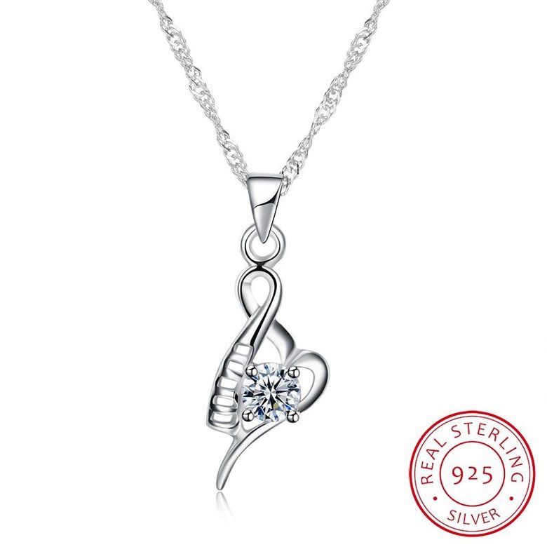 Wholesale Top Quality 925 Sterling Silver CZ Necklace TGSSN082