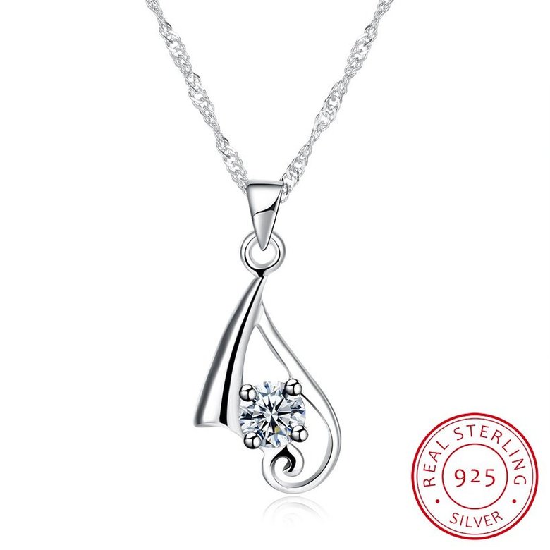 Wholesale New Fashion 925 Sterling Silver CZ Necklace TGSSN084