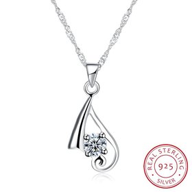 Wholesale New Fashion 925 Sterling Silver CZ Necklace TGSSN084