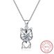 Wholesale 2018 New Style 925 Sterling Silver CZ Cat Necklace TGSSN089