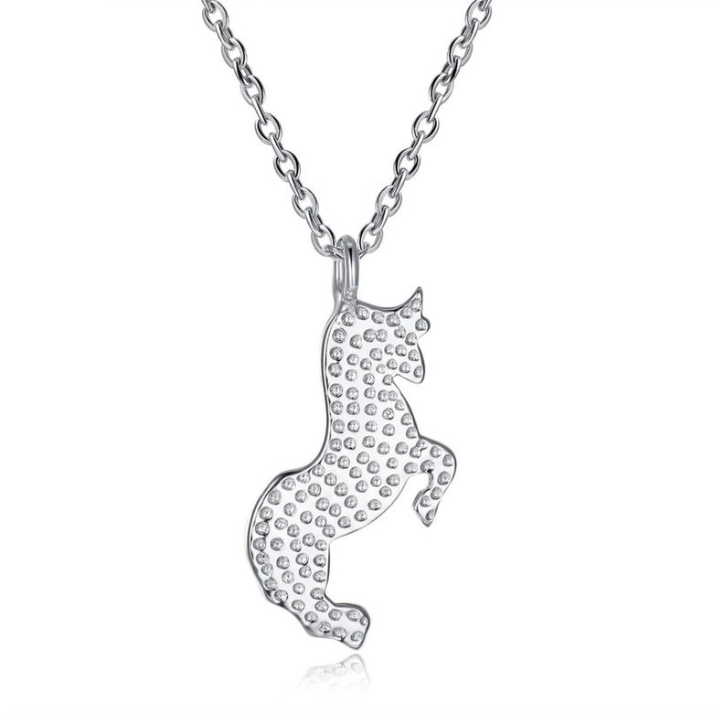 Wholesale Frosting bullfight pure S925 Sterling Silver pandent Necklace TGSSN041