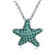 Wholesale Starfish Creative pure S925 Sterling Silver pandent Necklace TGSSN046