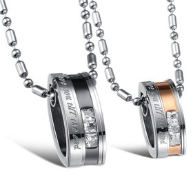 Wholesale Hot selling fashion stainless steel couples Necklace TGSTN028