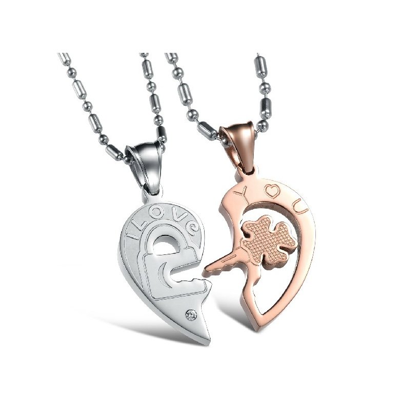 Wholesale The best gifts stainless steel couples Necklacepair TGSTN029
