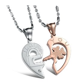 Wholesale The best gifts stainless steel couples Necklacepair TGSTN029