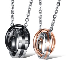 Wholesale Hot selling fashion stainless steel couples Necklace TGSTN062
