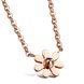 Wholesale Fashion elegant stainless steel rose gold plating daisy Necklace TGSTN128