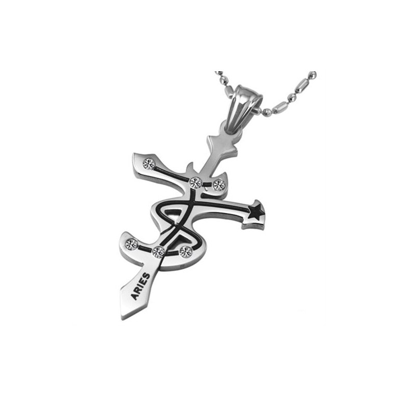 Wholesale Aries Constellations 316L Stainless Steel Necklace TGSTN071