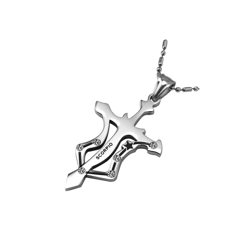 Wholesale Scorpio Constellations 316L Stainless Steel Necklace TGSTN078