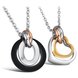 Wholesale Greatest Gift stainless steel couples Necklace CZ pendants TGSTN050
