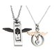 Wholesale Fashion stainless steel lover's jewelry Angel Wings couple Necklace TGSTN052