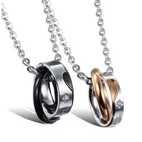 Wholesale New Style Fashion Stainless Steel Couples necklace New ArrivalLover TGSTN060