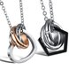 Wholesale Fashion heart star associate stainless steel couples necklace TGSTN066