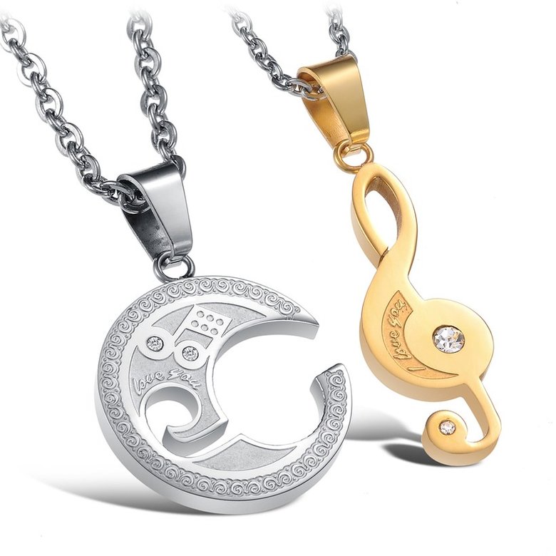 Wholesale The best gifts stainless steel collage couples Necklace TGSTN038