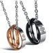 Wholesale Most popular rose gold stainless steel couples Necklace TGSTN040