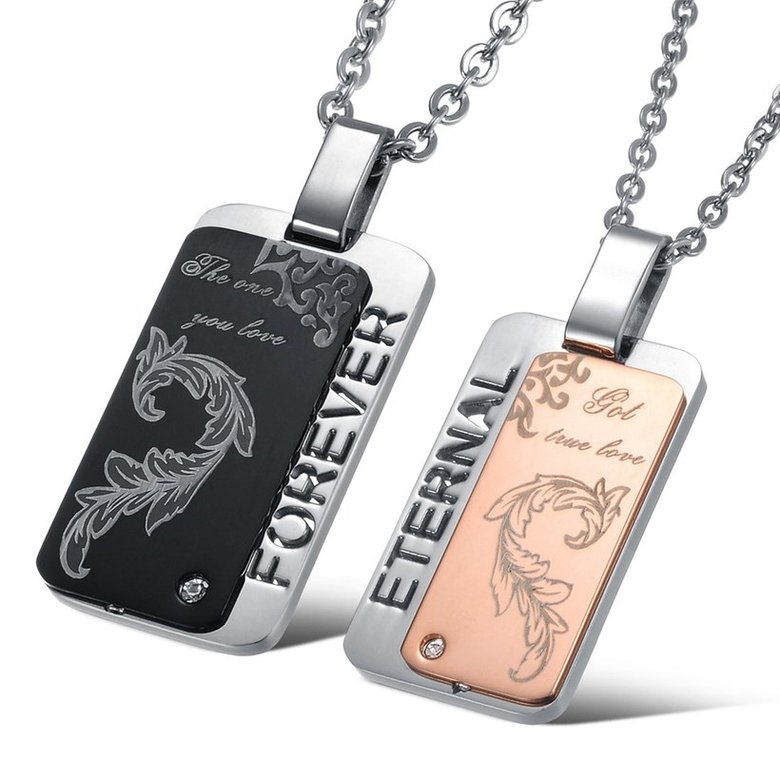 Wholesale The best gifts stainless steel couples Necklace TGSTN045