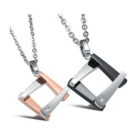 Wholesale The new fashion gift stainless steel couples Necklace TGSTN047