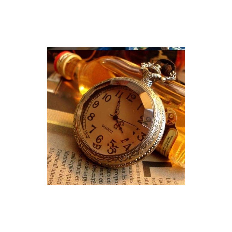 Wholesale Vintage Charm Quartz Pocket Watch Roman Numerals Display Necklace Clock Fob Bronze Sweater Chain Open Face Pocket Clock Unisex VGN014
