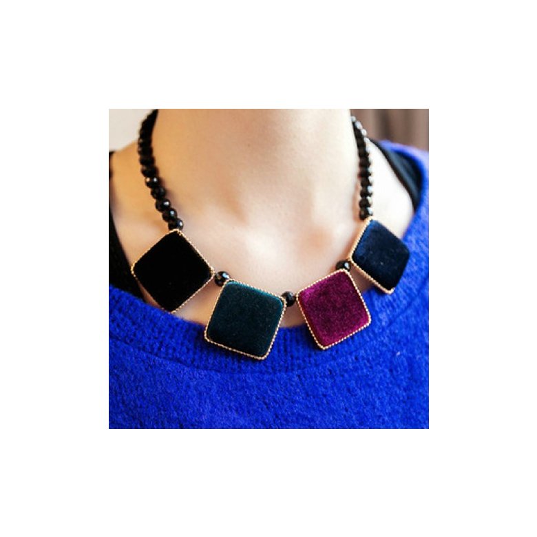 Wholesale Vintage Velvet square Choker Chain Necklace for Women Girls Gifts Party VGN021