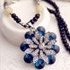 Wholesale Trendy Multi-color luxury Flower opal sweater chain For Women Fashion Wedding Chain Statement Necklace Jewelry VGN032