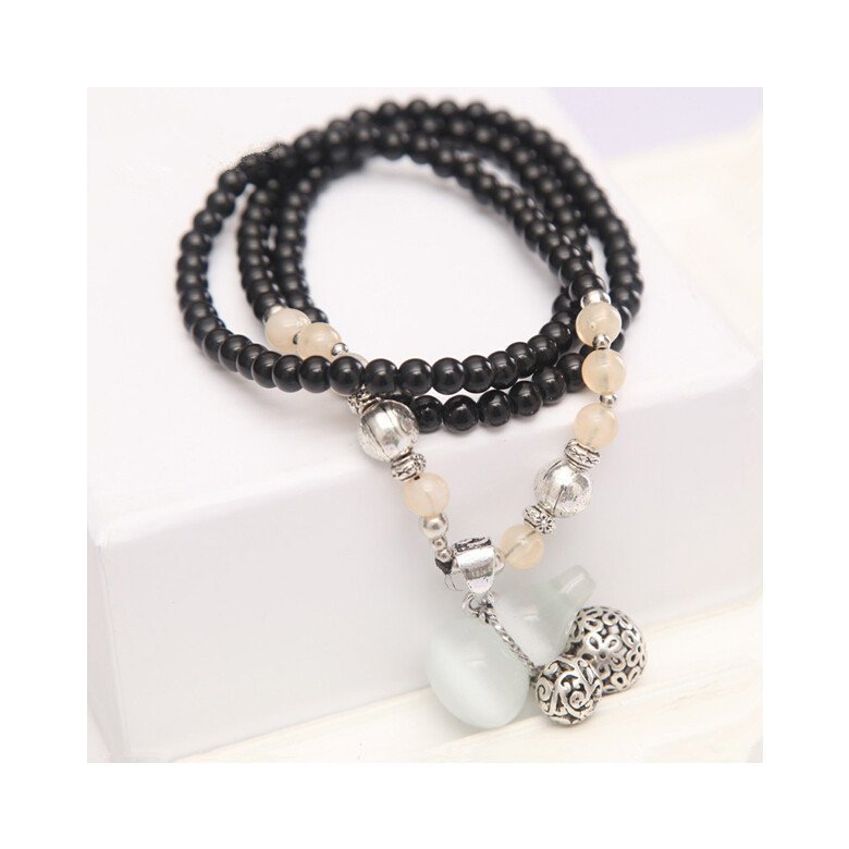 Wholesale Crystal opal Pendants Gourd Pendant Necklace Peace Lucky for Women Men Fashion Pendant Jewelry  VGN034