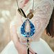Wholesale Fashion Women Lady Big Rhinestone Crystal  Pendant Long Chain Tassel Sweater Necklace Party Drop Necklace Jewelry VGN070
