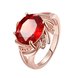 Wholesale Classic Rose Gold Round red CZ Ring red Luxury Ladies Party engagement jewelry Best Mother's Gift  TGCZR016