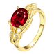 Wholesale Romantic 24k gold Court style Ruby Luxurious Classic Engagement Ring wedding party Ring For Women TGCZR278