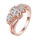 Wholesale Classic Rose Gold Heart White shape CZ Ring for women Engagement Wedding Band Rings for women Bridal Jewelry TGCZR303