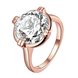 Wholesale Engagement rose gold Finger Ring for Women Big round Stone Clear Zirconia Rings Crystal Statement Fine Jewelry Female Gifts TGCZR328
