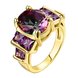 Wholesale Classic exquisite 24K golden rings big purple AAA zircon trendy fashion jewelry for women best Christmas gift TGCZR454