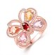Wholesale Unique Design Top Sale Rose Gold butterfly rings Color Colorful AAA Zircon Wedding bijoux Rings Jewelry For Women Gift Party TGCZR133