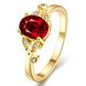 Wholesale Classic 24K Gold Plated for women Jewelry Accessories Oval shaped Zircon Gemstones Rings for Wedding Engagement TGCZR186
