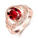 Wholesale Romantic rose gold Court style Ruby Luxurious Classic Engagement Ring wedding party Ring For Women TGCZR279
