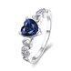 Wholesale jewelry from China Trendy Platinum Ring heart shape Sapphire Zircon for Women Fine Jewelry Wedding Party Gifts TGCZR385