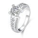 Wholesale Romantic Bridal wedding Ring Set white zircon Fashion platinum Band Jewelry Promise Love  Engagement Rings For Women TGCZR237