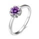 Wholesale Fashion Romantic platinum flower purple CZ Ring nobility Luxury Ladies Party engagement jewelry Best Mother's Gift TGCZR296