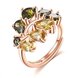 Wholesale Cheap Copper drop shaped yellow green inlaid ring from china GPR088