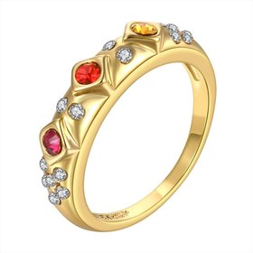 Wholesale Luxury multicolor  CZ Rose Gold Rings for Women Lovers Gift  Rings for Wedding Party TGGPR109