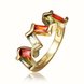 Wholesale New Trendy creative jewelry  Romantic 24K Gold Plant red CZ Ring TGGPR152